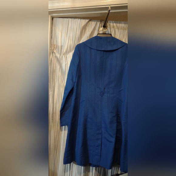 Mossimo Electric blue long dress coat missing a button - Picture 7 of 9